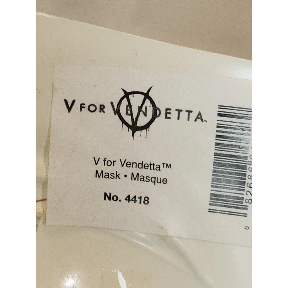 Officially Licensed V for Vendetta Guy Fawkes Mask - Halloween Anonymous DC WB